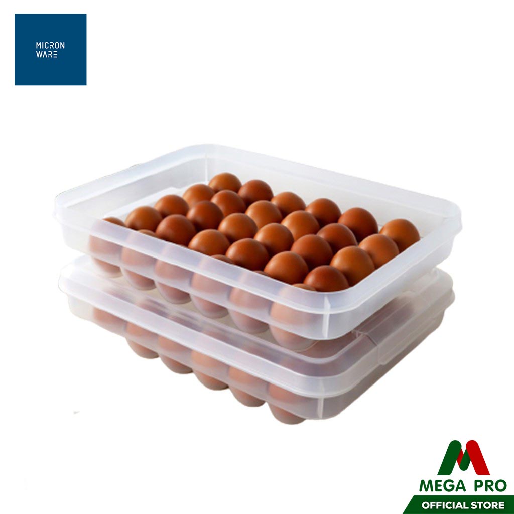 Megapro - Super lock กล่องเก็บไข่ 30 ฟอง รุ่น 6111 ที่ใส่ไข่ในตู้เย็น กล่องใส่ไข่