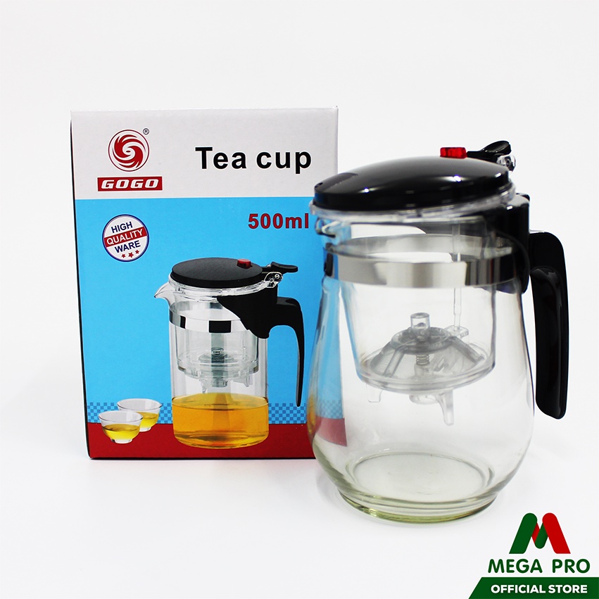 Megapro - GOGO กาน้ำชา Tea cup กาชงชา กากรองชาแก้ว ขนาด 500ml