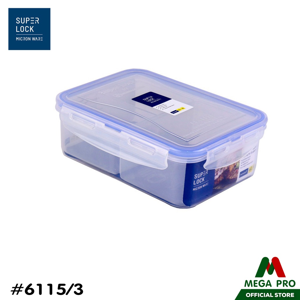 Megapro - Super lock กล่องใส่อาหาร กล่องถนอมอาหาร รุ่น 6116,6115/1,6115/2,6115/3,6114และ6113